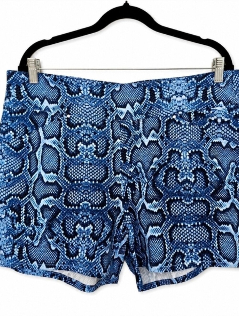 INC International Concepts Blue Snake-Print Bermuda Shorts
